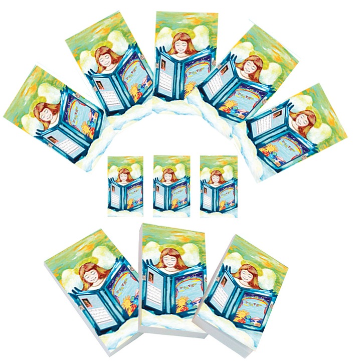 Set carnetele de buzunar Inger citind 10 + 1, 100 foi albe, 5 x 8 cm