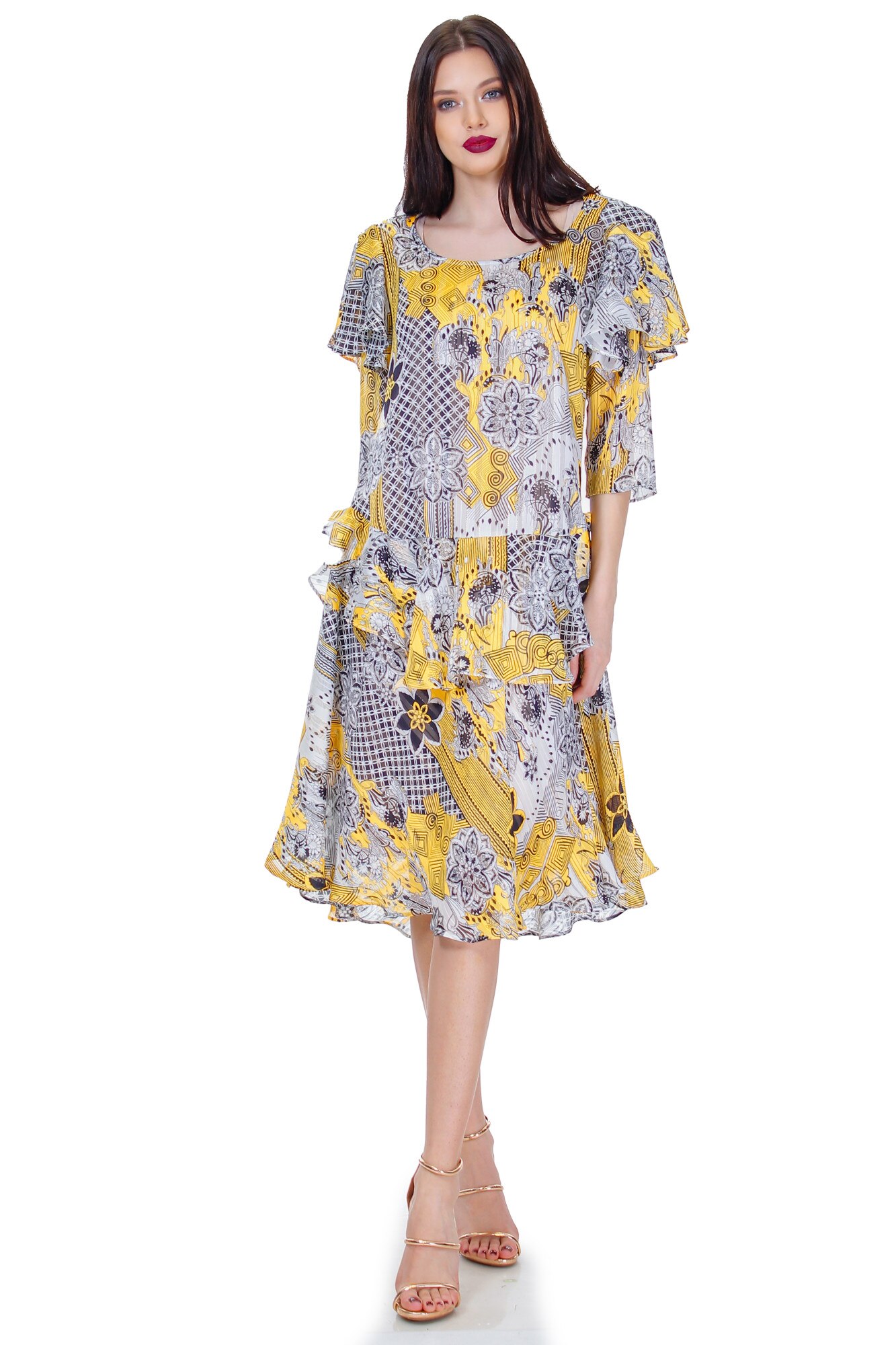 Rochie alba, voal, Liza Panait, BT-45