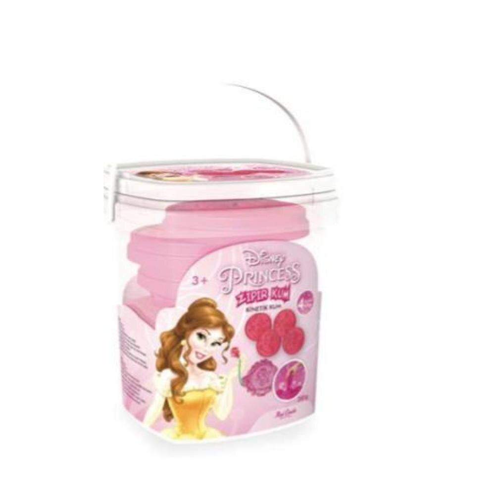 Nisip kinetic, Printese Disney, Belle, 350 g, roz, 4 forme Belle, + 3 ani