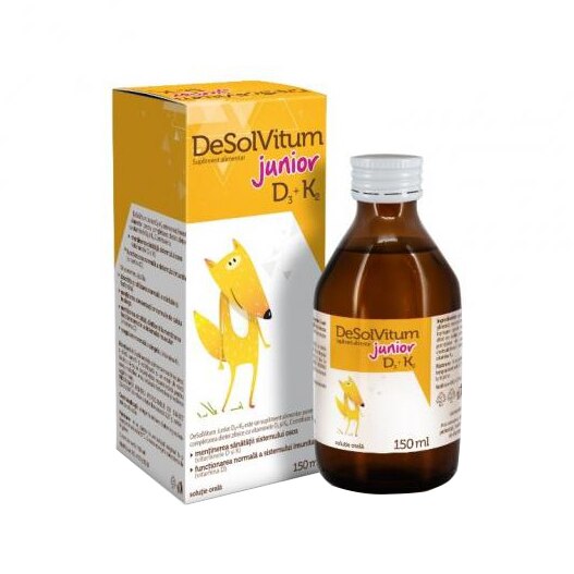 Supliment alimentar Desolvitum Junior D3+K2, 150ml