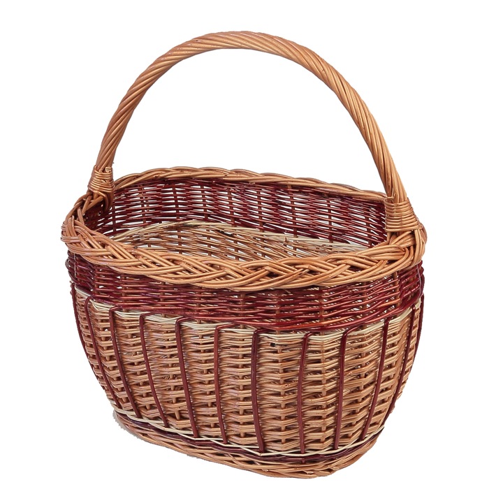 Cos din rachita pentru cumparaturi, 41x26x27 cm