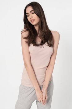 Triumph, Top de casa, din jerseu, cu garnituri de dantela, Roz prafuit Triumph, Top de casa, din jerseu, cu garnituri de dantela, Roz prafuit