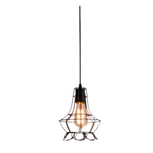 Pendul Ilumina din metal Pandantiv retro lustran negru TY-106I