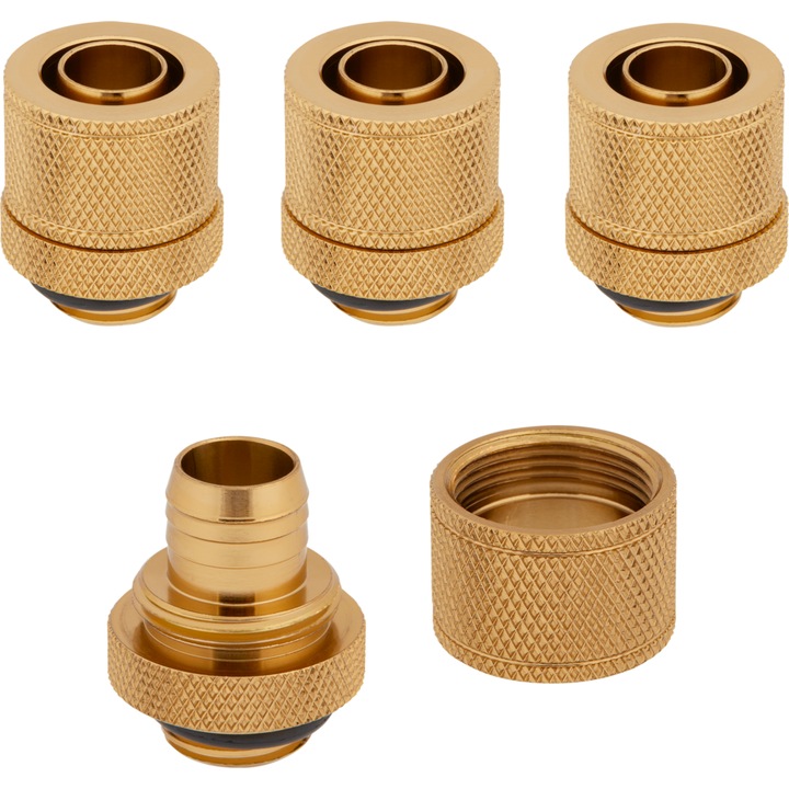 Accesoriu cooling Corsair Hydro X Series XF Compression 10/13mm (3/8" / 1/2") ID/OD Fittings Four Pack Gold