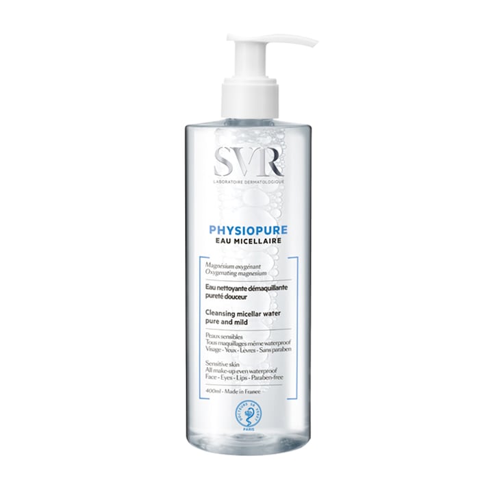 Мицеларна вода SVR Physiopure, За чувствителна кожа, 400 мл