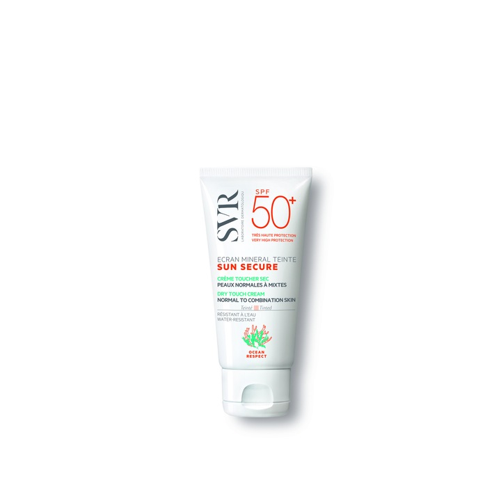 Crema SVR Sun Secure Ecran Mineral SPF50+ pentru piele normala spre mixta, 50 ml