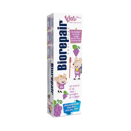 Pasta de dinti pentru copii, Coswell, Biorepair Kids 0-6 ani, Extract de strugure, 50 ml
