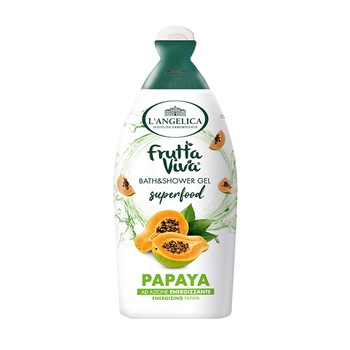 Gel de dus L'Angelica Fruta Viva Papaya, 500 ml Gel de dus L'Angelica Fruta Viva Papaya, 500 ml