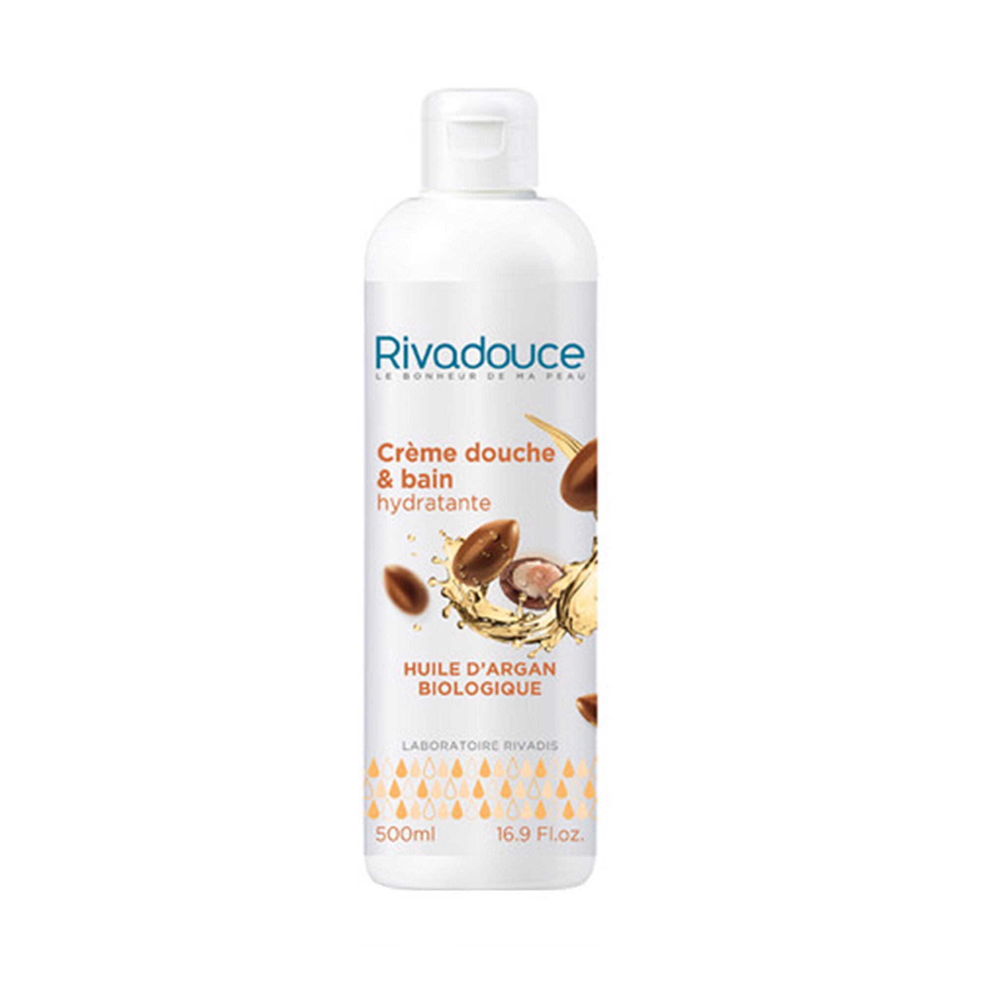 Crema de dus hidratanta Rivadouce cu ulei de argan biologic, 500 ml