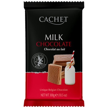 Ciocolata cu lapte Cachet Milk Chocolate, 300g