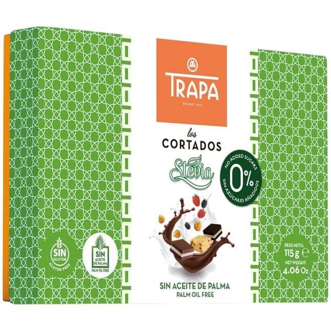 Praline asortate Trapa Cortados Stevia, 115g