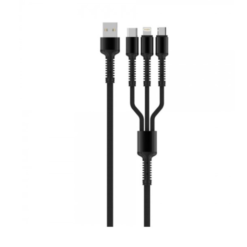 Cablu incarcare 3 in 1 Ldnio LC-93, Lightning, Micro USB, Type-C