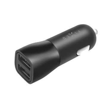 Incarcator auto, Fixed, 2 x USB, 15W Smart Rapid Charge, Negru Incarcator auto, Fixed, 2 x USB, 15W Smart Rapid Charge, Negru