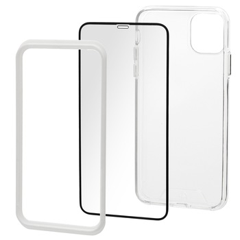 Set Folie de protectie A+ Tempered Glass 3D/ Husa transparenta silicon A+ pentru iPhone 11 Pro 5.8'' Set Folie de protectie A+ Tempered Glass 3D/ Husa transparenta silicon A+ pentru iPhone 11 Pro 5.8''