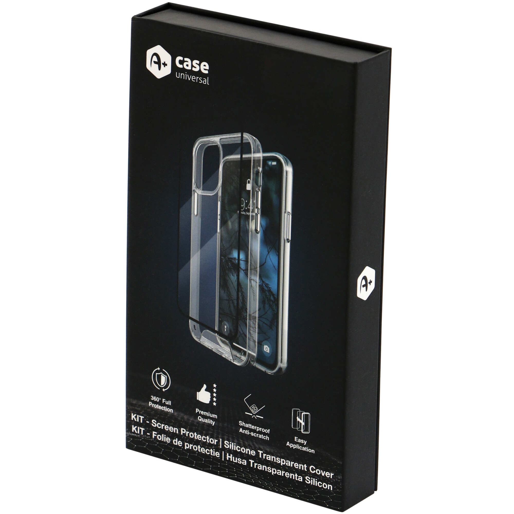 Set Folie de protectie A+ Tempered Glass 2.5D/ Husa transparenta silicon A+ pentru Samsung A42 5G (2020)