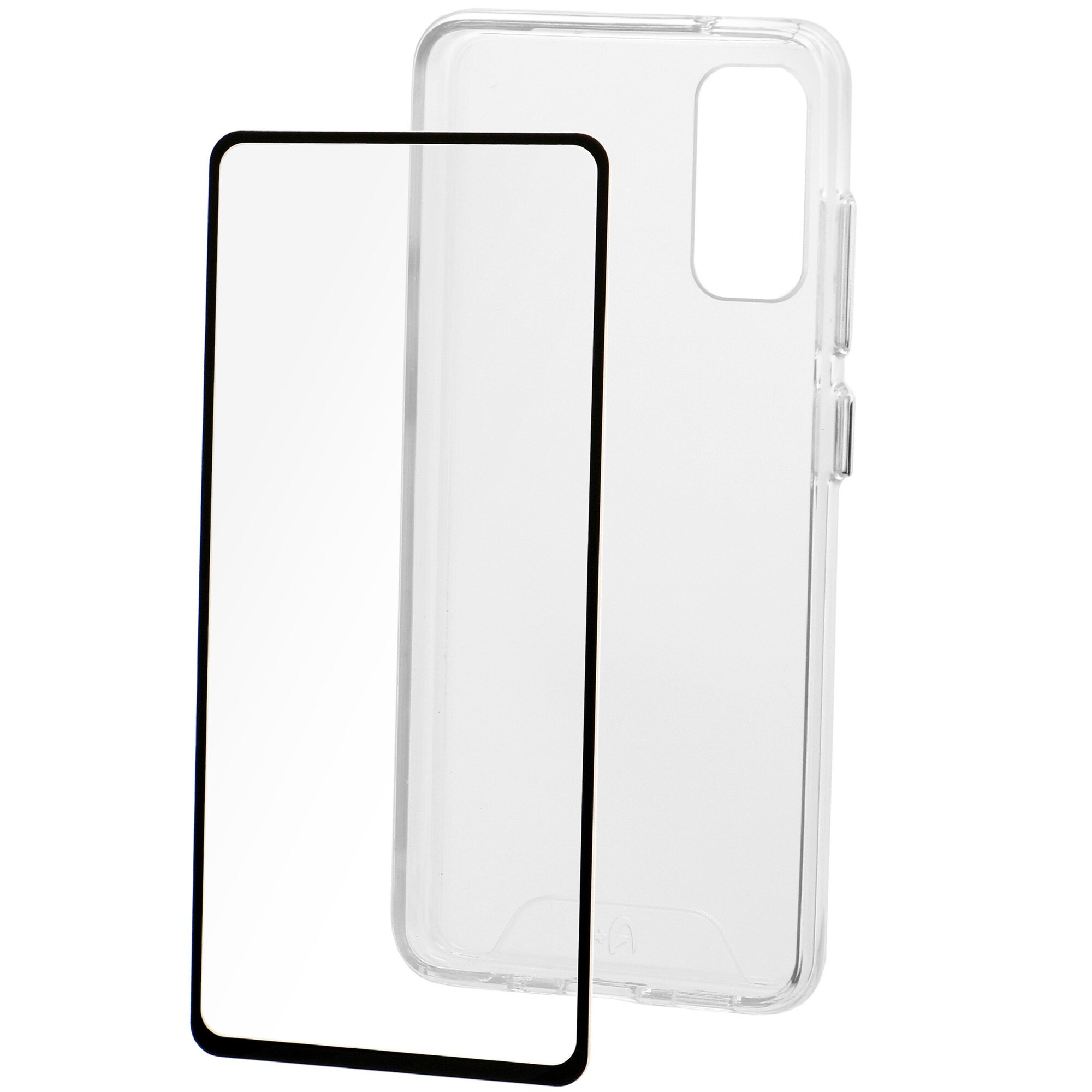 Set Folie de protectie A+ Tempered Glass 3D/ Husa transparenta silicon A+ pentru Samsung Galaxy S20 Plus 4G (2020) /S20 Plus 5G (2020)