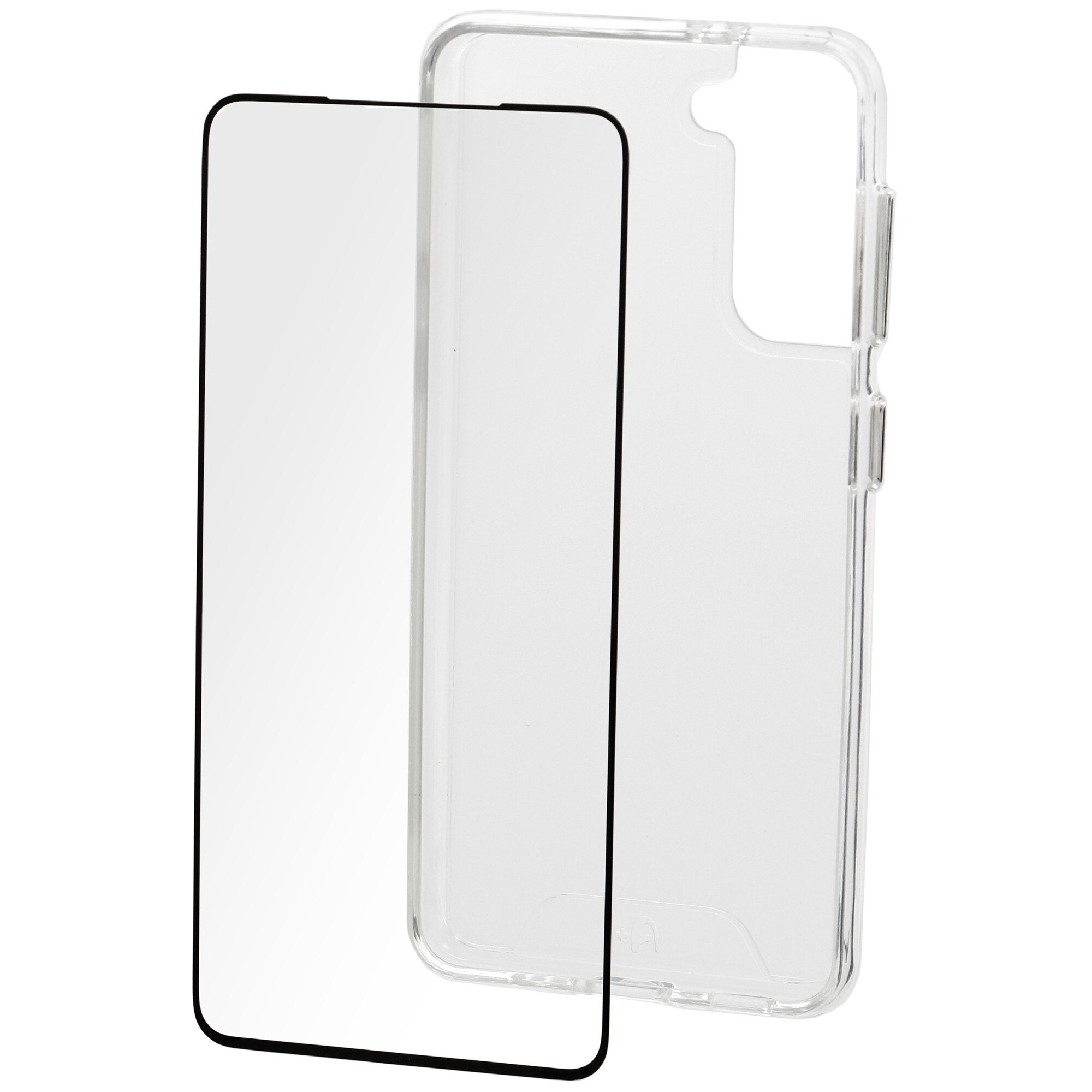 Set Folie de protectie A+ Tempered Glass 2.5D/ Husa transparenta silicon A+ pentru Samsung Galaxy S21 (2021)