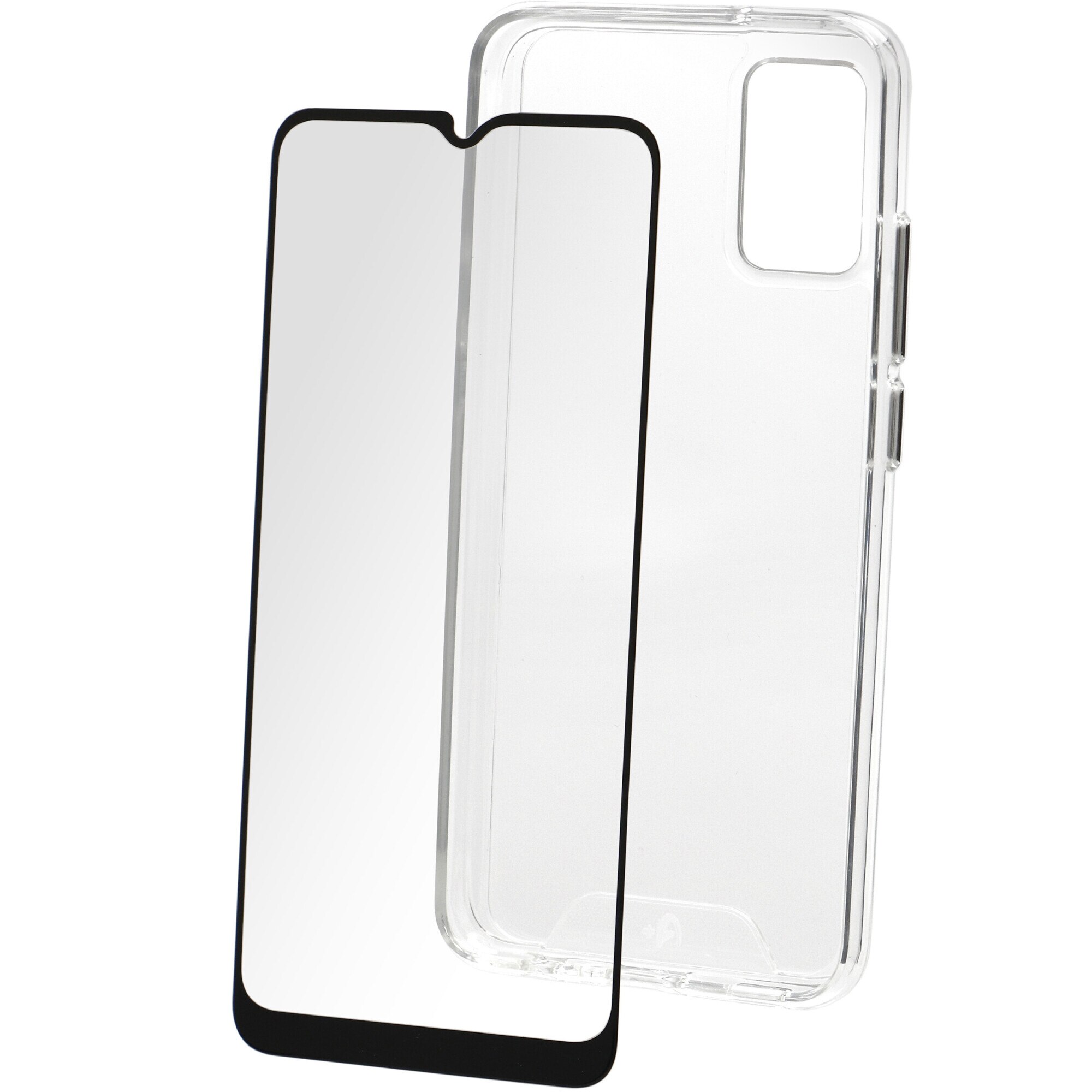 Set Folie de protectie A+ Tempered Glass 2.5D/ Husa transparenta silicon A+ pentru Samsung A02s (2021)