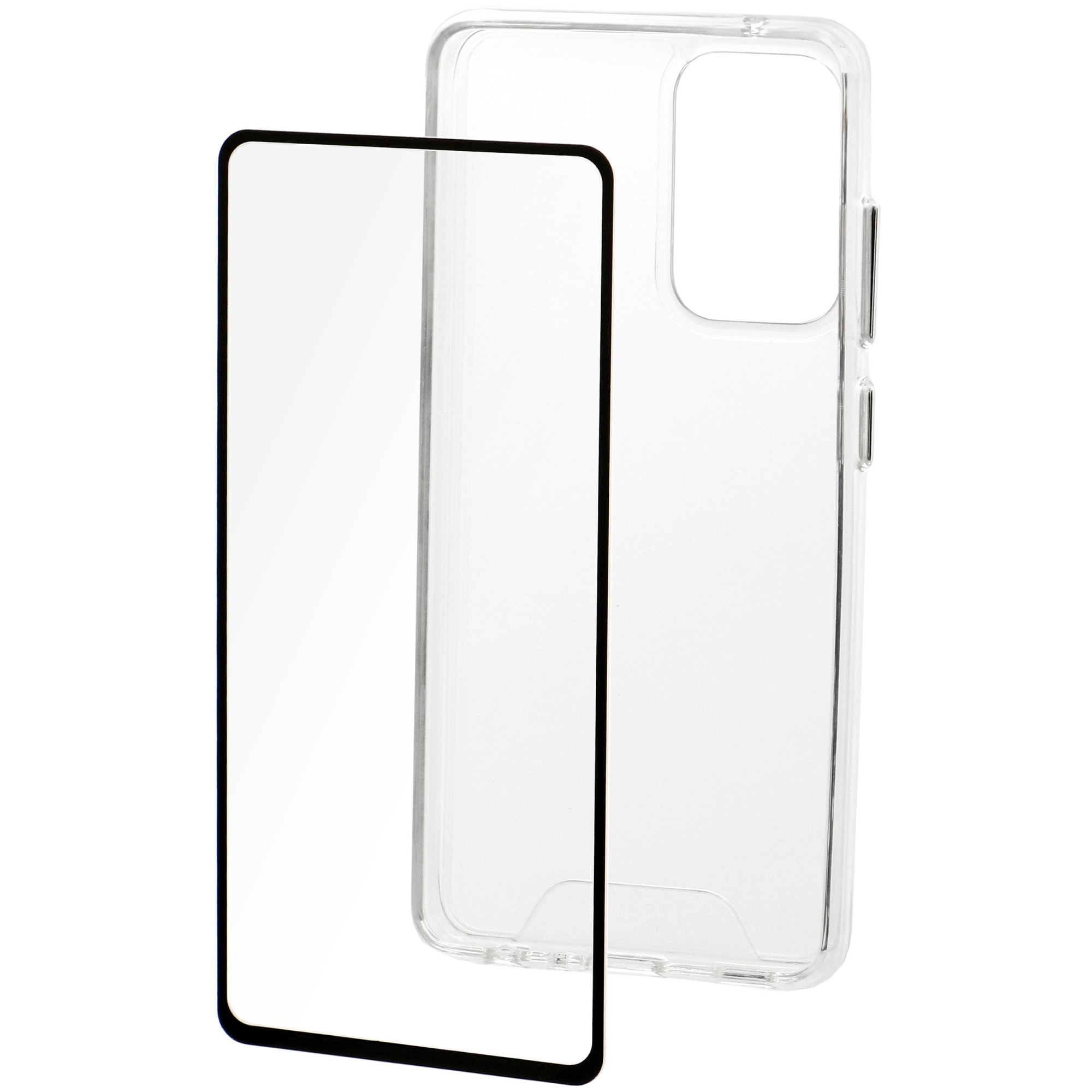 Set Folie de protectie A+ Tempered Glass 2.5D/ Husa transparenta silicon A+ pentru Samsung A72 5G
