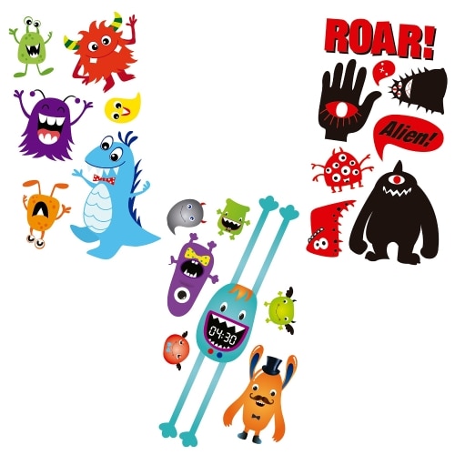 Set de tatuaje pentru copii Imaginarium Tattoo Temporary Monster cu 20 de imagini monstri