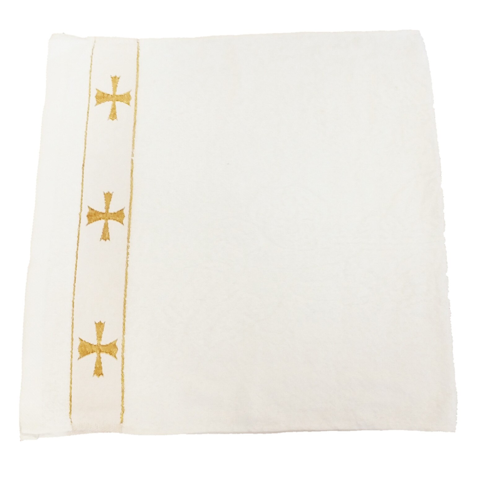 Prosop alb bumbac decor cruce 50X90cm