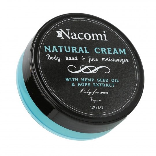 Crema naturala de maini, fata si corp pentru barbati, Nacomi, 100 ml