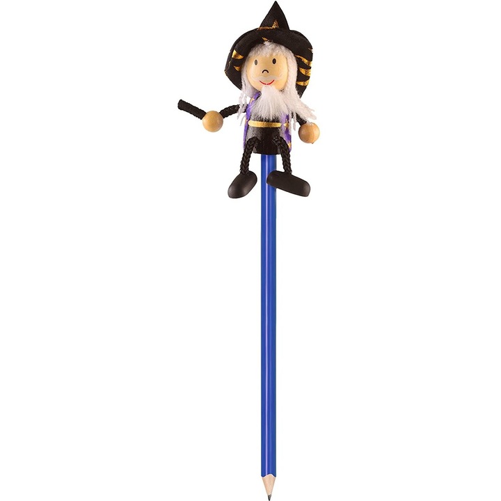 Молив с дървена фигура на магьосника, Fiesta Crafts