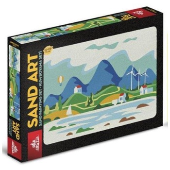 Set creativ, pictura cu nisip colorat, 1 plansa 23,5 x 33 cm, PEISAJ Vacanta de vara, 22 tuburi nisip multicolor, 1 penseta, 1 folie protectie, pentru 10 – 99 ani Set creativ, pictura cu nisip colorat, 1 plansa 23,5 x 33 cm, PEISAJ Vacanta de vara, 22 tuburi nisip multicolor, 1 penseta, 1 folie protectie, pentru 10 – 99 ani