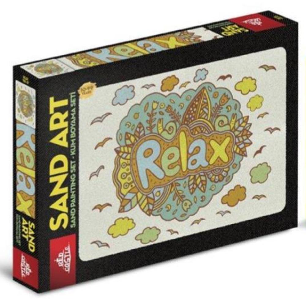 Set creativ, pictura cu nisip colorat, 1 plansa 23,5 x 33 cm, RELAX, 22 tuburi nisip multicolor, 1 penseta, 1 folie protectie, pentru 10 – 99 ani