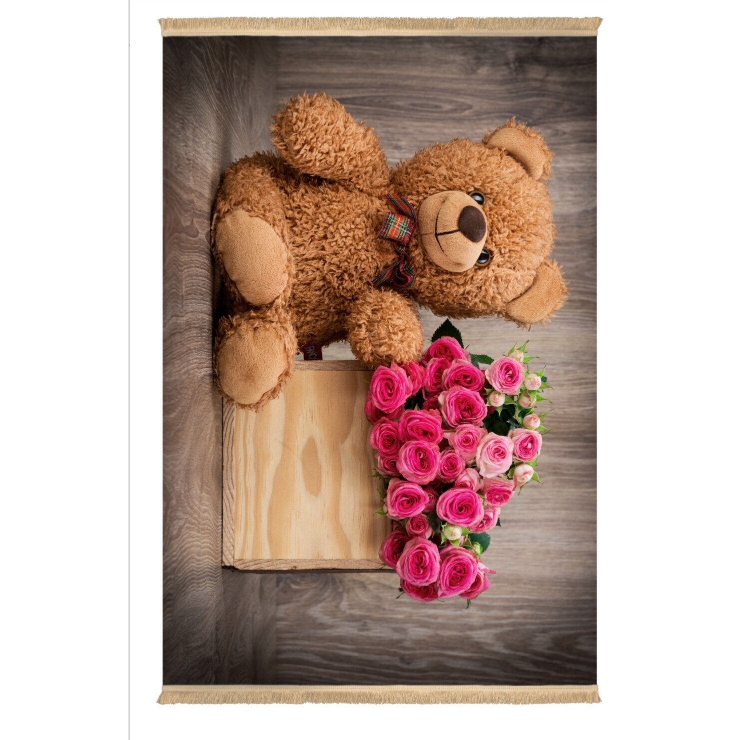 Covor Persan Mecanic 100238A Dimensiune 80X120 Multicolor Din Matase Artificiala Design Copii Antialergic Anticiuperci Antimucegai