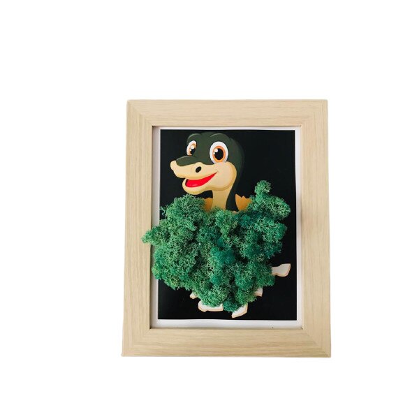 Tablou cu licheni Dino 15 cm x 20 cm