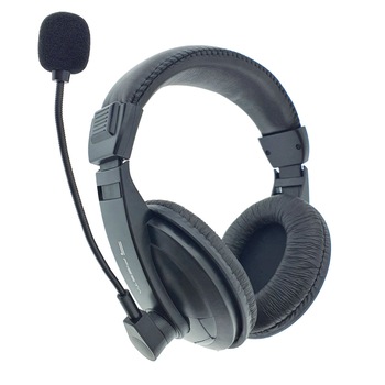 Casti stereo USB cu microfon, Fiesta Chat 45423, cablu 190 cm, ajustabile, control volum, negre Casti stereo USB cu microfon, Fiesta Chat 45423, cablu 190 cm, ajustabile, control volum, negre