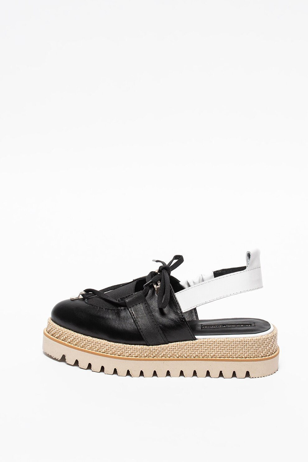 Mihaela Glavan, Pantofi flatform slingback de piele