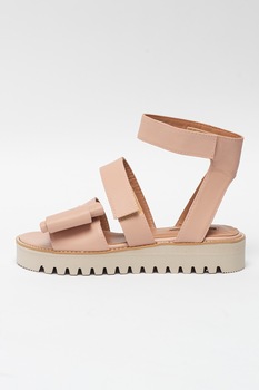 Mihaela Glavan, Sandale din piele cu bareta pe glezna si inchidere velcro Mihaela Glavan, Sandale din piele cu bareta pe glezna si inchidere velcro