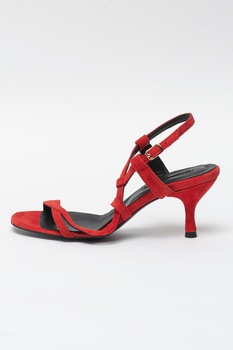 Mihaela Glavan, Sandale din piele intoarsa cu toc inalt Mihaela Glavan, Sandale din piele intoarsa cu toc inalt