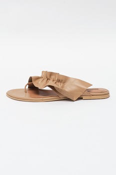 Mihaela Glavan, Papuci flip-flop din piele cu model nestructurat Mihaela Glavan, Papuci flip-flop din piele cu model nestructurat