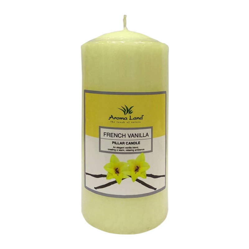 Lumanare stalp festiva, Vanilie, Aroma Land, 55 ore