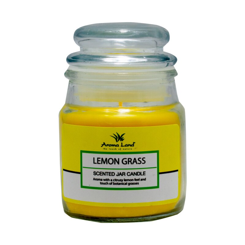 Lumanare parfumata in borcan, Lemon Grass, Aroma Land, 20 ore
