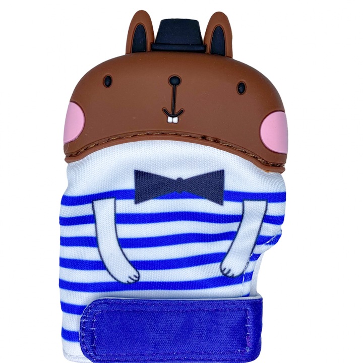 Coccorito szilikon fogzási kesztyű - Brown Rabbit