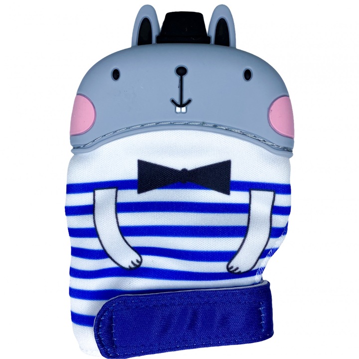 Coccorito szilikon fogzási kesztyű, szürke nyuszi