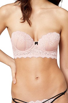 Sutien dama Iris & Lilly, roz, marimea 80D, cu barete atasabile Sutien dama Iris & Lilly, roz, marimea 80D, cu barete atasabile