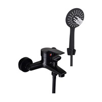 set 3 bucati baterie pentru cada sau dus cu furtun si para inclus aerator cartus ceramic negru mat imagen 19_0_
0