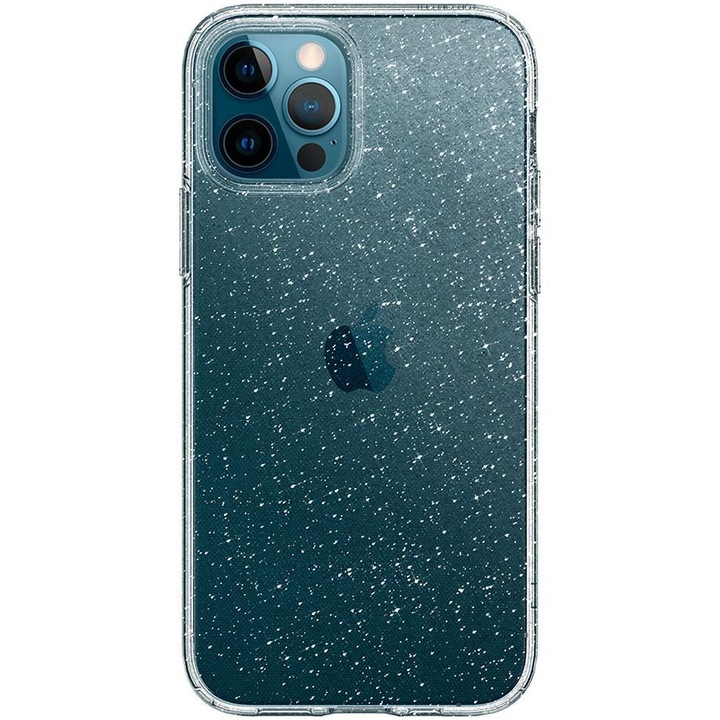 Предпазен калъф Spigen Liquid Crystal Glitter iPhone 12/12 Pro Crystal, Quartz
