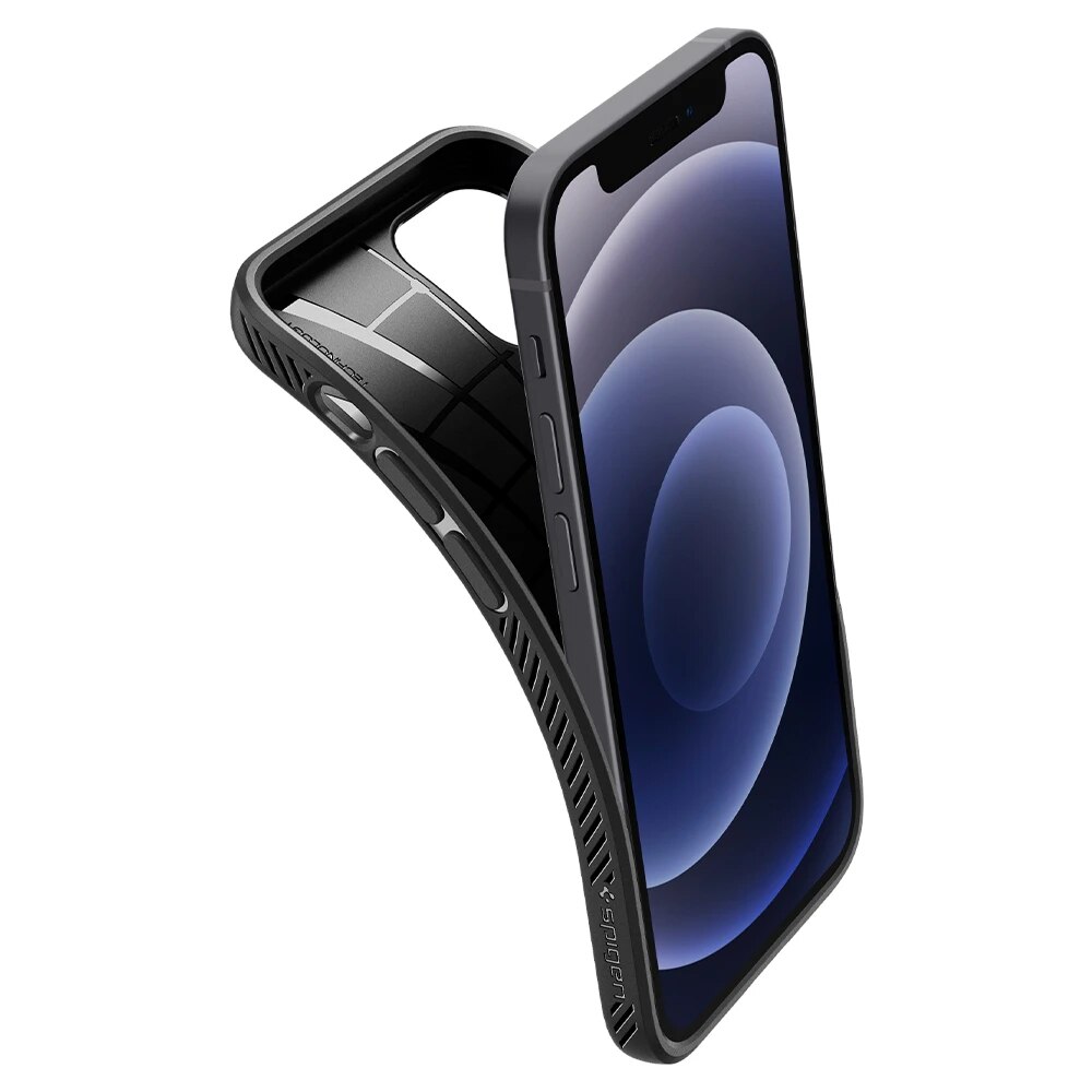 Husa Cover Spigen Liquid Air pentru iPhone 12 Mini Matte, Black