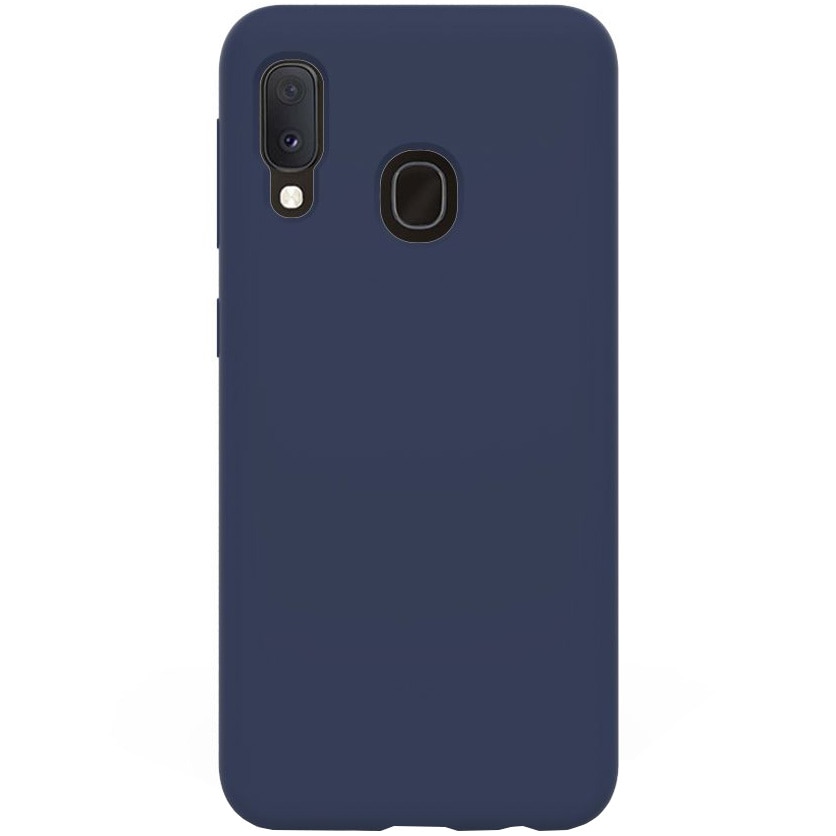 Husa de protectie 360° Lemontti Liquid Silicon Samsung Galaxy A20e, Dark Blue