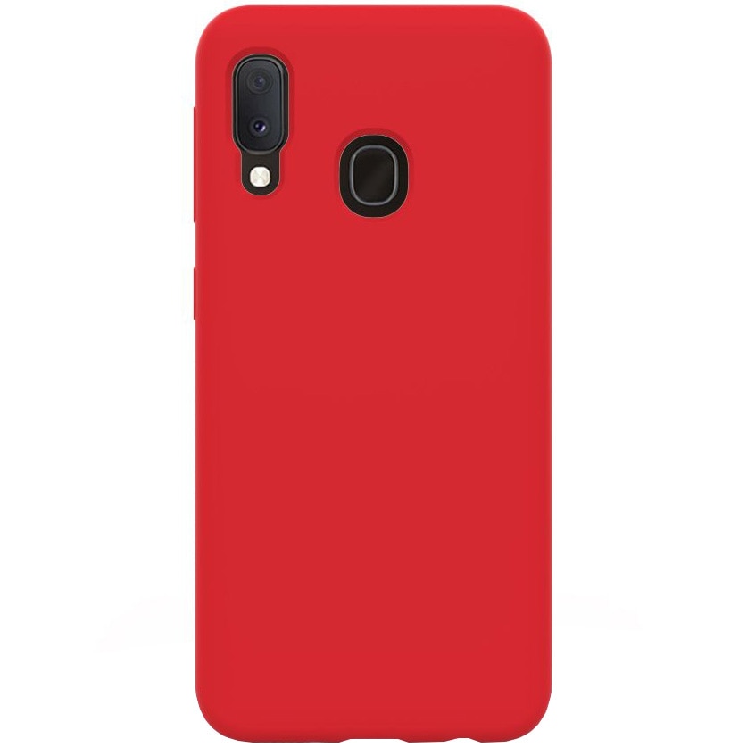 Husa de protectie 360° Lemontti Liquid Silicon Samsung Galaxy A20e, Red
