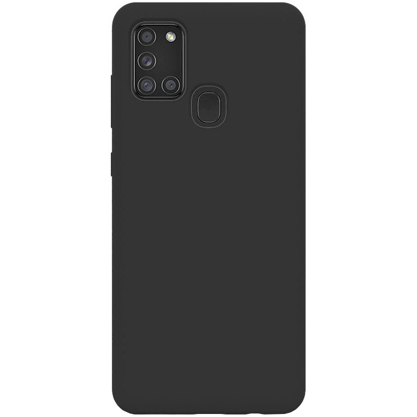 Husa de protectie 360° Lemontti Liquid Silicon Samsung Galaxy A21s, Black