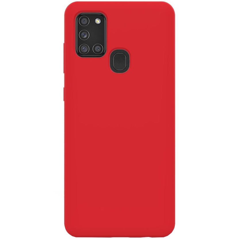 Husa de protectie 360° Lemontti Liquid Silicon Samsung Galaxy A21s, Red
