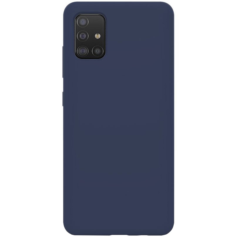 Husa de protectie 360° Lemontti Liquid Silicon Samsung Galaxy A51, Dark Blue