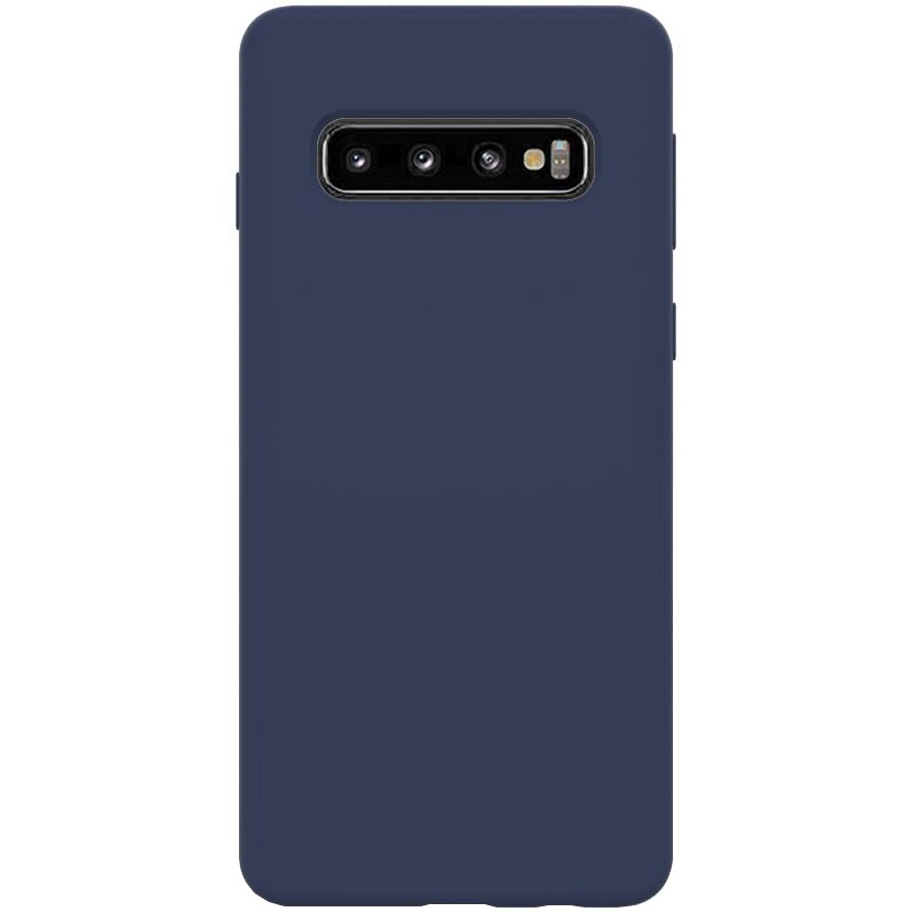 Husa de protectie 360° Lemontti Liquid Silicon Samsung Galaxy S10, Dark Blue